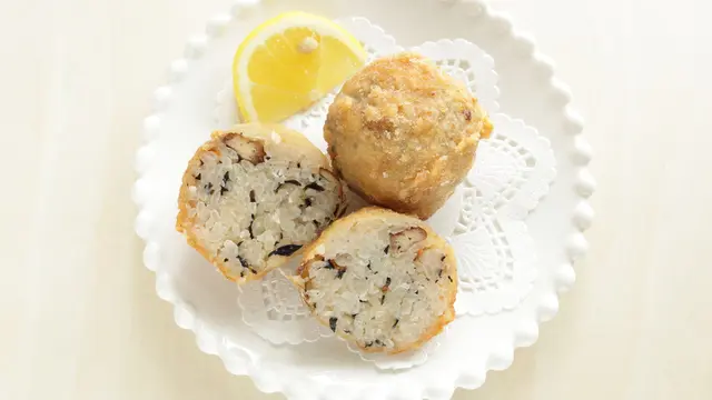 onigiri goreng kroket nasi