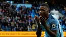 Ekspresi pemain Manchester City, Kelechi Iheanacho, setelah mencetak gol ke gawang Southampton dalam laga Premier League di Stadion Etihad, Manchester, Minggu (23/10/2016). (Action Images via Reuters/Craig Brough)