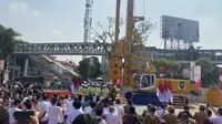 Groundbreaking LRT Jakarta Velodrome-Manggarai. (Liputan6.com/Radityo Priyasmoro)