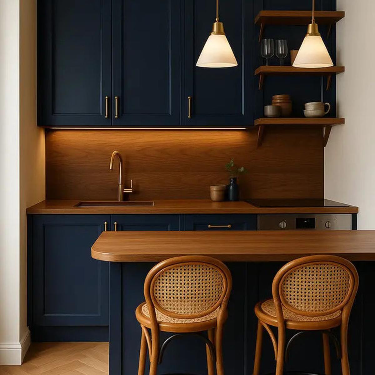 7 Inspirasi Dapur Kecil dengan Mini Bar, Jadi Tren Rumah di Tahun 2025