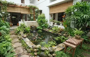 7 Ide Desain Kolam Ikan Cantik, dari Kolam Koi sampai Dek Kayu