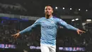 6. Gabriel Jesus - Gabriel Jesus tampil impresif di lini serang Manchester City pada Liga Champions 2019/2020. Penyerang asal Brasil ini menjadi motor kemenangan Manchester City atas Real Madrid di Liga Champions musim ini. (AFP/Oli Scarff)