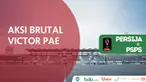 Victor Pae melakukan pelanggaran keras terhadap gelandang Persija Jakarta, Sandi Sute.