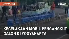 Kecelakaan melibatkan mobil pengangkut galon terjadi di Ringroad Selatan Yogyakarta. Lokasi kecelakaan berdekatan dengan PT. JAS Beton Banguntapan Bantul