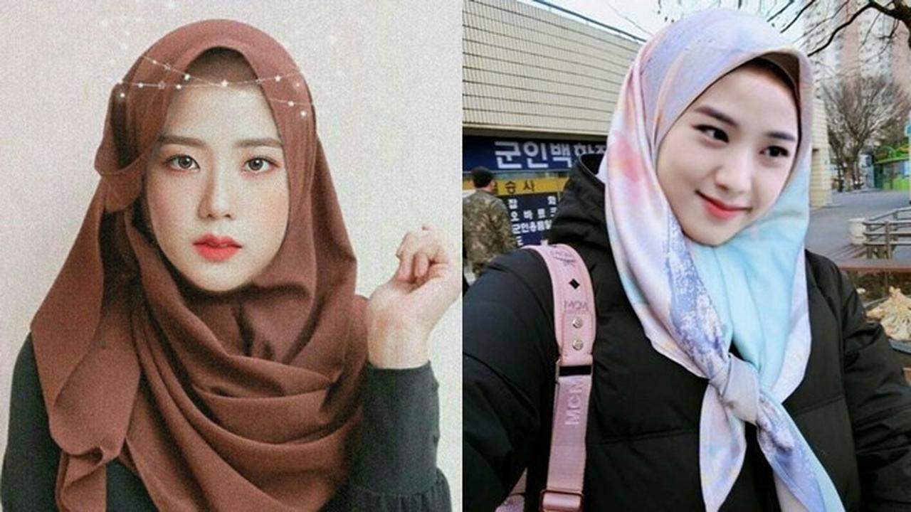 6 Editan Foto Jisoo Blackpink Saat Berhijab Ini Bikin Senyum, Fans Tepuk Jidat