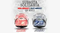 Helm spesial Marc Marquez dan Alex Marquez pada seri pembuka MotoGP 2020. (Dok MotoGP)