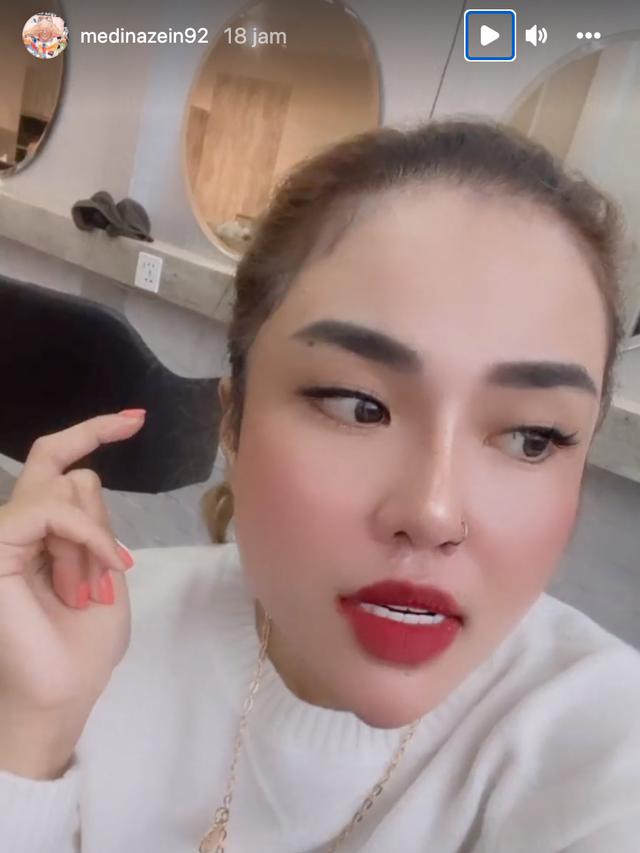 Video klarifikasi Medina Zein. (Foto: Instagram @medinazein92)