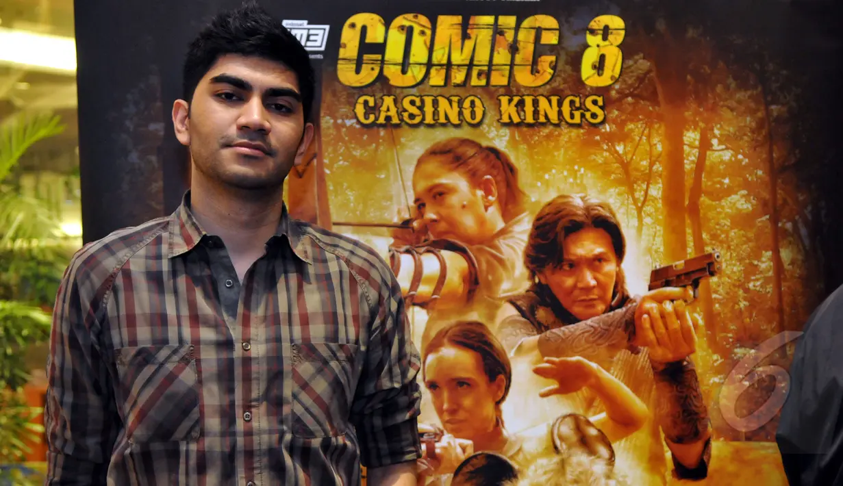 Gandhi Fernando saat menghadiri trailer film Comic 8: Casino King's di Kemang Village XXI, Kemang, Jakarta Selatan, Rabu (15/4/2015). (Liputan6.com/Panji Diksana)