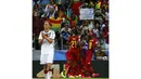 Selebrasi para pemain Ghana usai menjebol gawang Jerman di laga penyisihan Piala Dunia 2014 Grup G di Stadion Castelao, Fortaleza, Brasil, (22/6/2014). (REUTERS/Paul Hanna)