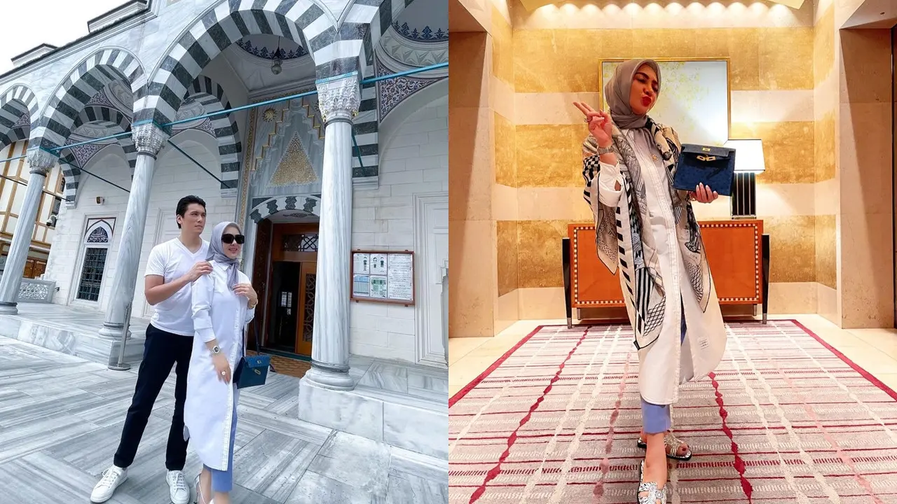 Potret Syahrini di Masjid Camii Tokyo