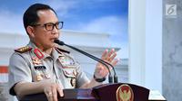 Kapolri Jenderal Tito Karnavian saat memberikan keterangan pers usai pertemuan tertutup dengan Presiden Jokowi terkait kasus penyerangan Novel Baswedan di Istana, Jakarta, Senin (31/7). (Laily Rachev/Biro Pers Setpres)