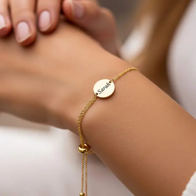 Model Gelang Emas Sederhana Custom dengan Nama Sendiri