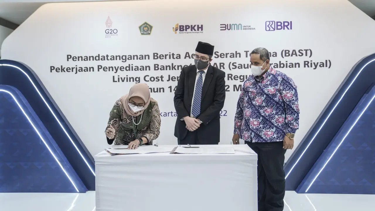 BPKH bekerjasama dengan BRI dalam menyalurkan uang saku jemaah haji