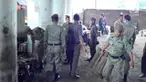 Petugas Satpol PP menertibkan kawasan kolong flyover Klender Jakarta Timur.