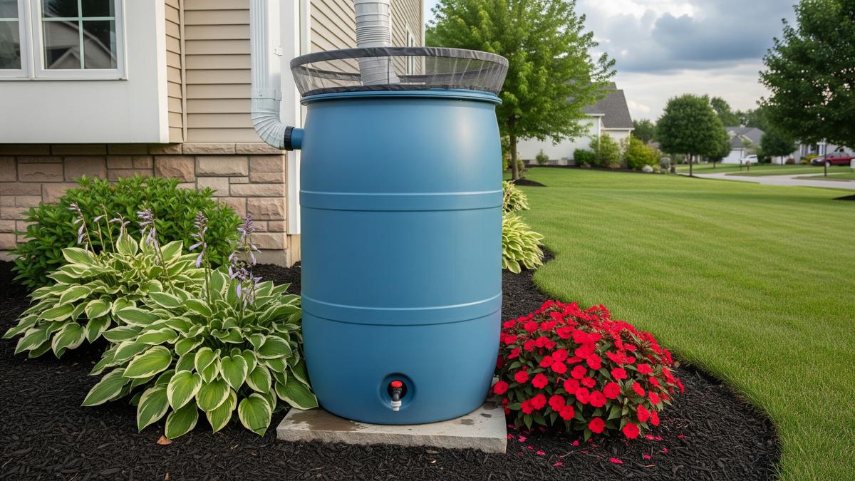 Ubah Tong Air Hujan Bertema Industrial Ini Jadi Pemanis Taman yang Estetik