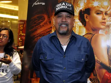 Indro Warkop saat menghadiri trailer film Comic 8: Casino King's di Kemang Village XXI, Kemang, Jakarta Selatan, Rabu (15/4/2015). (Liputan6.com/Panji Diksana)