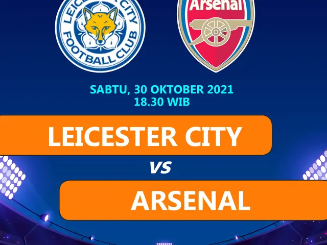 Leicester City vs Arsenal. (Liputan6.com/Trie Yasni)