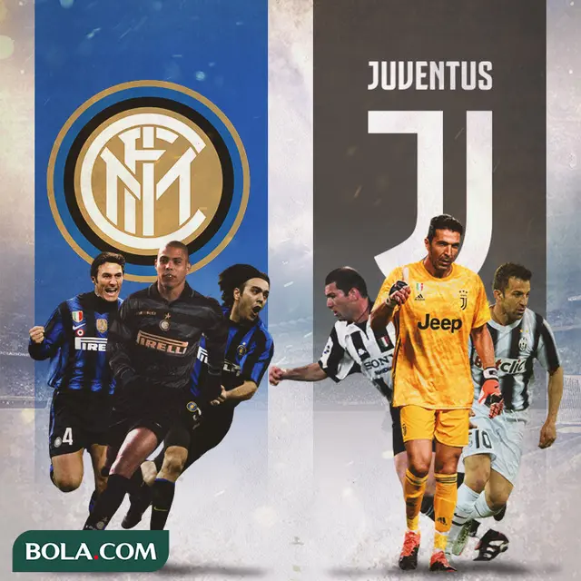Serie A - Inter Milan Vs Juventus : Javier Zanetti, Ronaldo Nazario, Alvaro Recoba Vs Zinedine Zidane, Gianluigi Buffon, Alessandro Del Piero