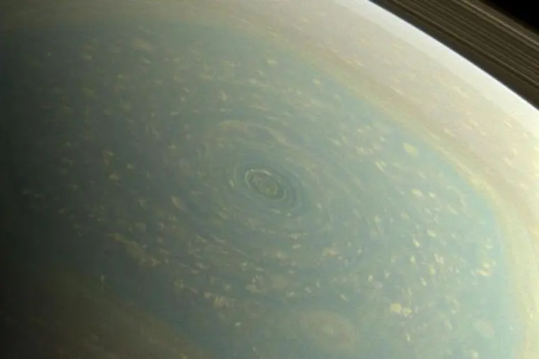 Penampakan Kutub Utara Saturnus. (Doc: NASA)