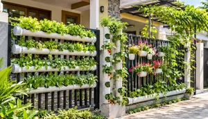 7 Ide Kebun Mini di Pagar Rumah Menggunakan Pipa PVC, Hunian Sejuk dan Asri