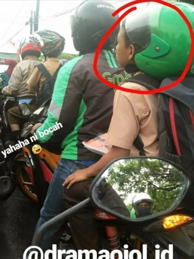 6 Kelakuan Kocak Anak Sekolah saat Naik Ojek Online Ini Bikin Tepuk Jidat