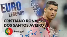Berita motion grafis profil legenda Cristiano Ronaldo, top skorer sepanjang masa Portugal.
