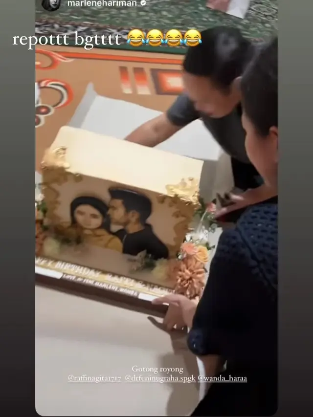 Kejutan ultah Raffi Ahmad ke 36 dan Gigi ke 35 (Foto: Instagram wanda_haraa)