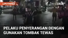 Viral pelaku kekerasan melukai warga menggunakan tombak. Polisi tiba di lokasi untuk mengamankan pelaku