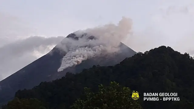 Penambakan Gunung Merapi, Senin (18/1/2021) pagi. (dok PVMBG)