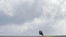 Pebalap Yamaha, Valentino Rossi, saat sesi latihan bebas MotoGP GP Jerman di Sirkuit Sachsenring, Jerman. (AFP PHOTO/ROBERT MICHAEL)