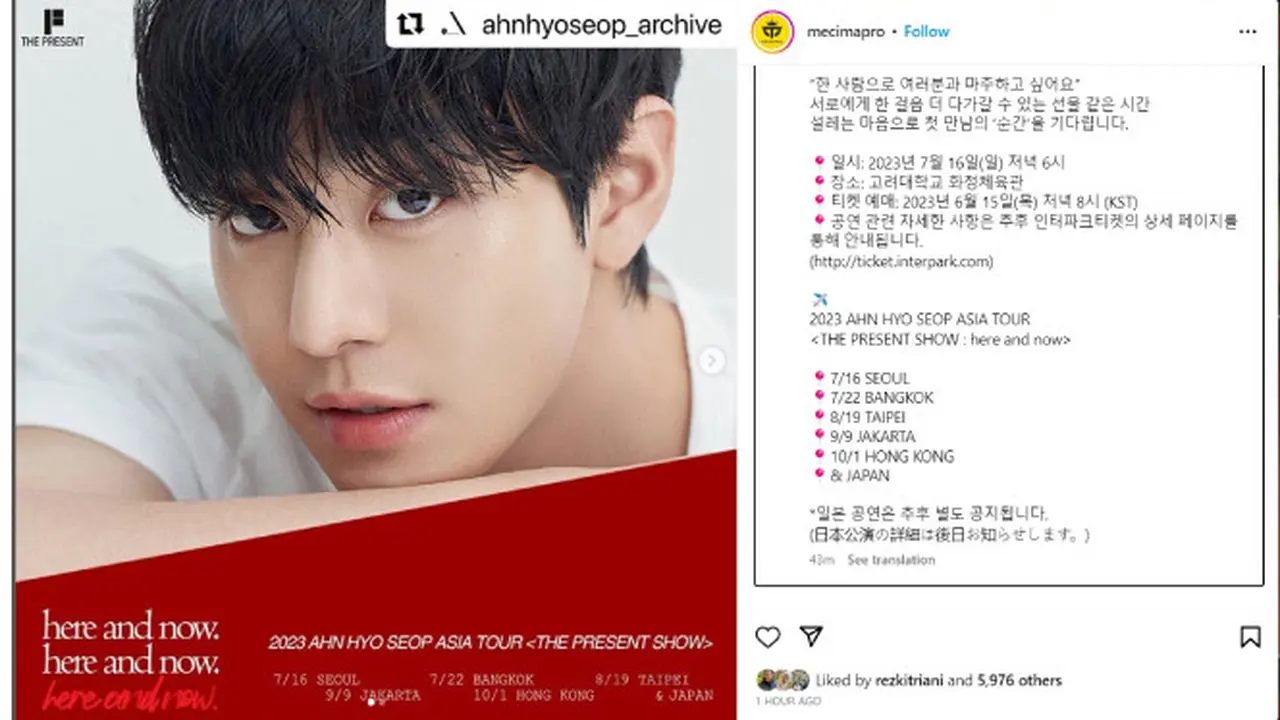 Ahn Hyo Seop Akan Menggelar Fan Meeting Bertajuk '2023 AHN HYO SEOP ASIA TOUR: Here and Now' di Jakarta pada 9 September 2023
