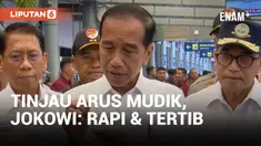 Presiden Jokowi Tinjau Arus Mudik Lebaran 2024 di Stasiun Pasar Senen