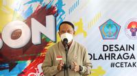 Menpora saat menggelar sosialisasi Perpres terkait DBON di Manado, Sulut.