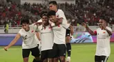 Arkhan Kaka mencetak gol pada babak kedua dengan skor akhir 3-1 untuk Villa di Stadion Utama Gelora Bung Karno, Jakarta, pada duel Indonesian Allstar VS Aston Villa, Sabtu (1/8/2026). (KLY/ Budy Santoso)