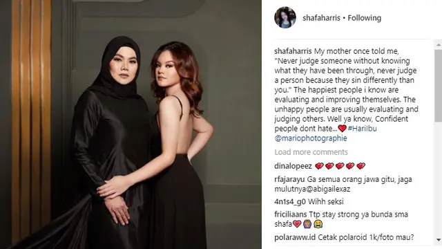 Hari Ibu, Ini Potret Harmonisnya Shafa Harris dan Ibunda