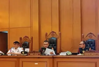 Sidang eksepsi kasus penculikan dan pembunuhan Kacab Bank berinisial MIP yang digelar di Pengadilan Militer II-08 Jakarta berujung ditunda. (Foto: Antara)
