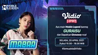 Mabar Mobile Legends Bareng Guraisu Selasa 20 April 2021. (Sumber : dok. vidio.com)