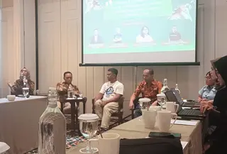 Koalisi masyarakat sipil Justice Coalition for Our Planet (JustCOP) menggelar pertemuan menjelang Konvensi Keanekaragaman Hayati (CBD) yang akan berlangsung pada 19-30 Oktober 2026 di Yerevan, Armenia, dalam rangka COP17. (Liputan6.com/Alya Putri Agustina)