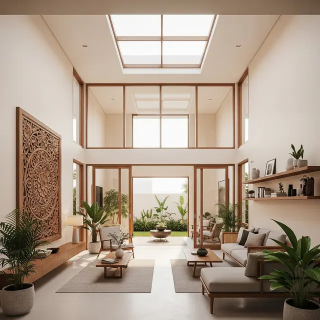 Desain Rumah Satu Lantai yang Tetap Terasa Luas Meski Lahan Terbatas (Image by Gemini AI)