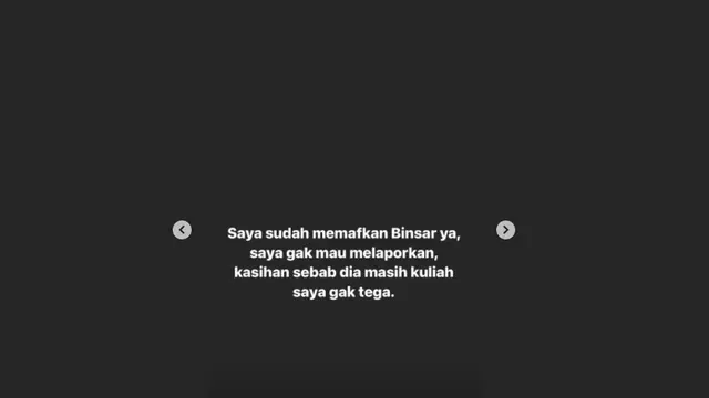 Nora Alexandra memutuskan untuk mengurungkan niatnya melaporkan pelaku karena tidak tega.