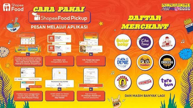 ShopeeFood Hadirkan Fitur Pickup di Synchronize Fest 2026, Pesan Makanan Tanpa Antre