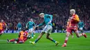 Kemenangan ini jelas memberi keuntungan bagi Galatasaray sebelum melawat ke markas Liverpool pada pertandingan leg kedua pekan depan. (AP Photo/Khalil Hamra)