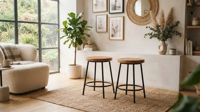 Kursi Stool Bulat/AI Generated