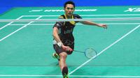 Jonatan Christie memenangi bentrok sesama pemain Indonesia kontra Ihsan Maulana Mustofa di babak final kualifikasi All England 2016.