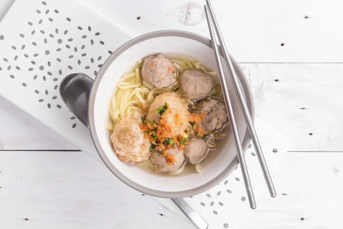 Ilustrasi Bakso Daging Ayam