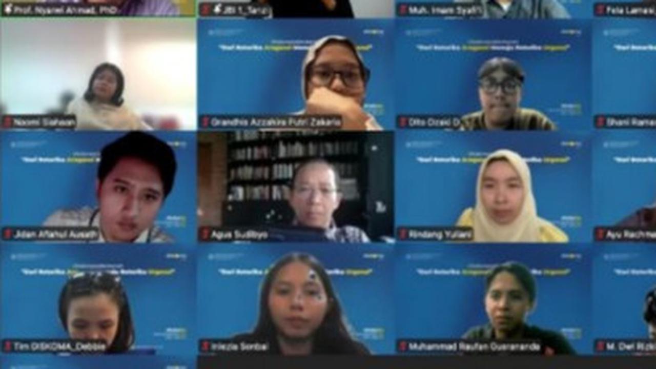 Peserta Diskoma edisi ke- 24 yang hadir melalui platform zoom meeting, Kamis (25/09/2025)