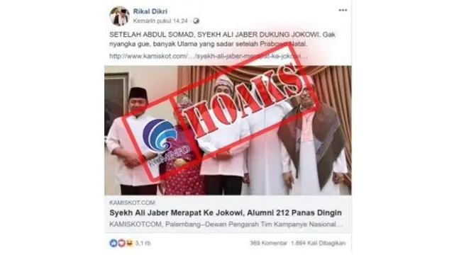 Syekh Ali Jaber Dukung Jokowi