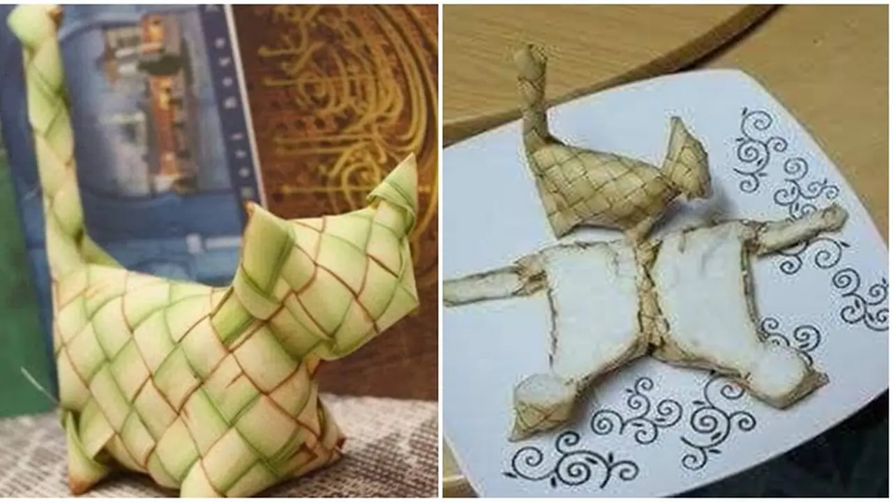 Uniknya Ketupat Berbentuk Kucing Ini Bikin Enggak Tega Dimakan