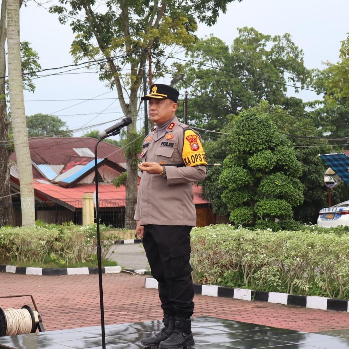 Kapolres Rohil Pimpin Apel Pagi