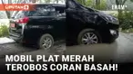 Duh! Mobil Dinas Plat Merah Kadispora Lubuklinggau Terobos Jalan Cor Basah